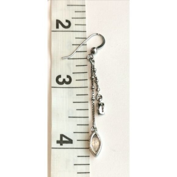 Sterling silver cz dangle drop earrings 🆕 - Picture 2 of 4